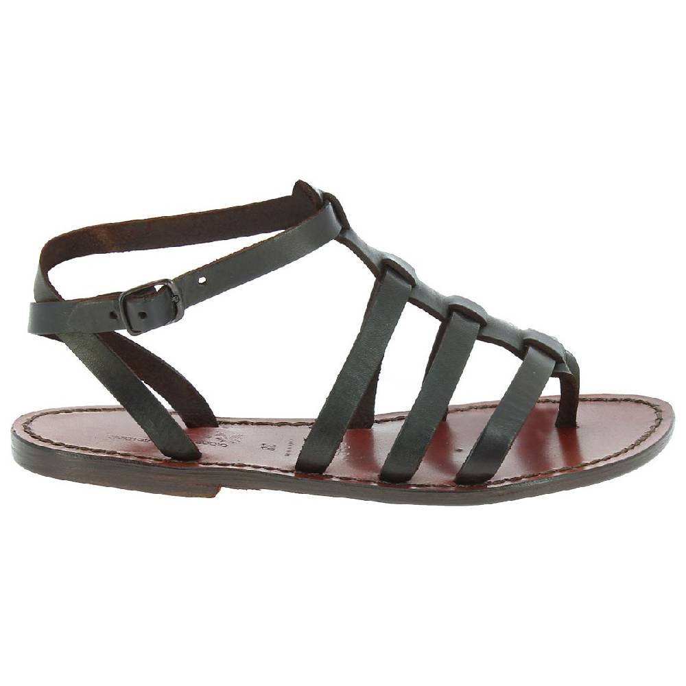 Lartigiano Del Cuoio Sandali gladiatore donna in pelle marrone fatti a mano in Italia 50% di sconto con spedizione gratuita