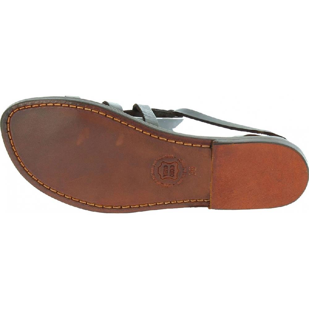 Lartigiano Del Cuoio Sandali gladiatore donna in pelle marrone fatti a mano in Italia 50% di sconto con spedizione gratuita