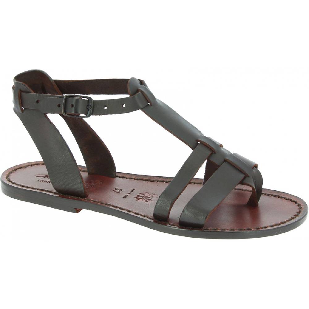 Lartigiano Del Cuoio Sandali gladiatore da donna in pelle Testa di moro