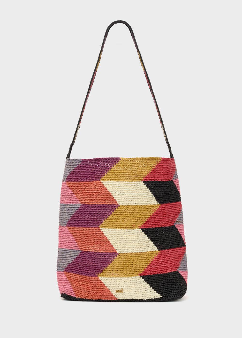 ﻿Nalí SUKY BAG IN MULTI RAFFIA + COLORS In Saldo