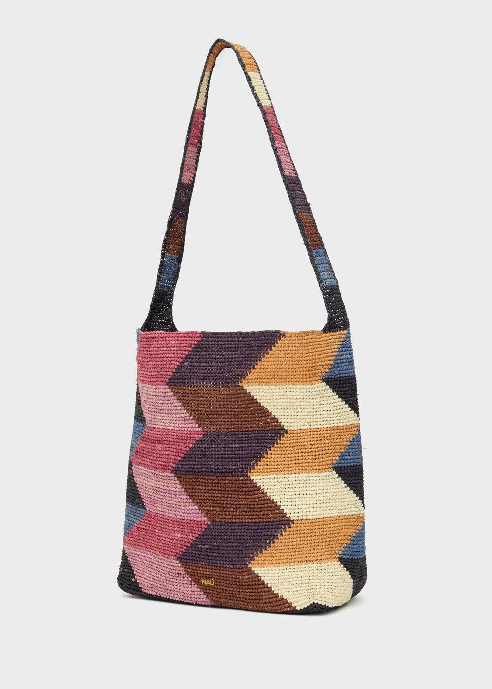 ﻿Nalí SUKY BAG IN MULTI RAFFIA + COLORS In Saldo