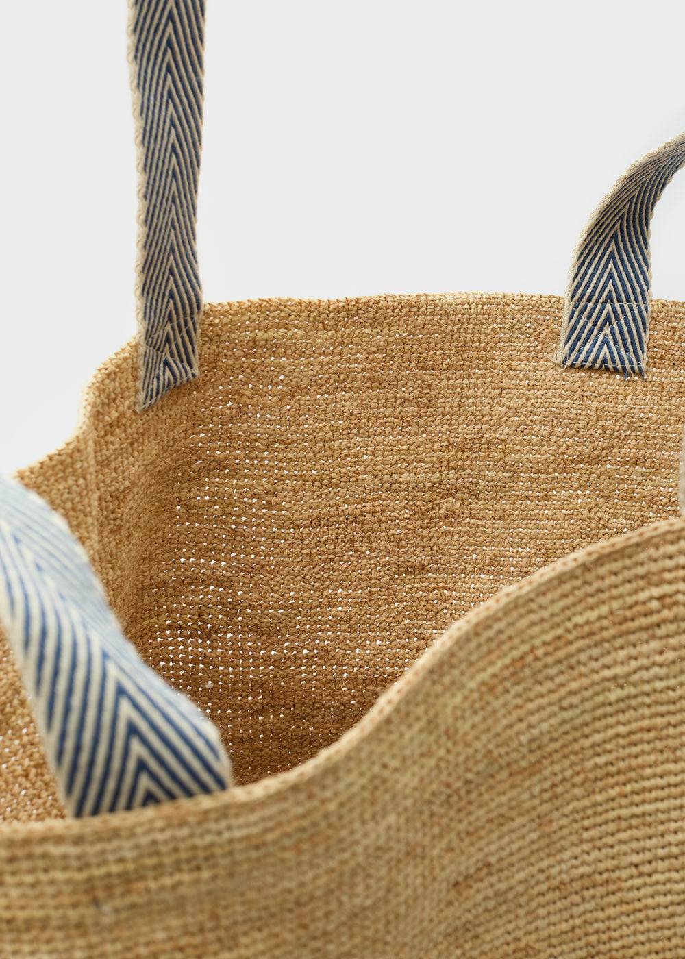 Nalí DEVON SHOPPER BAG IN RAFFIA + COLORS Nuova