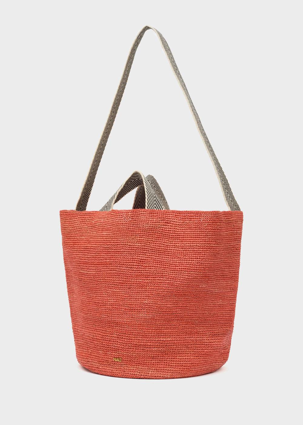 Nalí DEVON SHOPPER BAG IN RAFFIA + COLORS Nuova