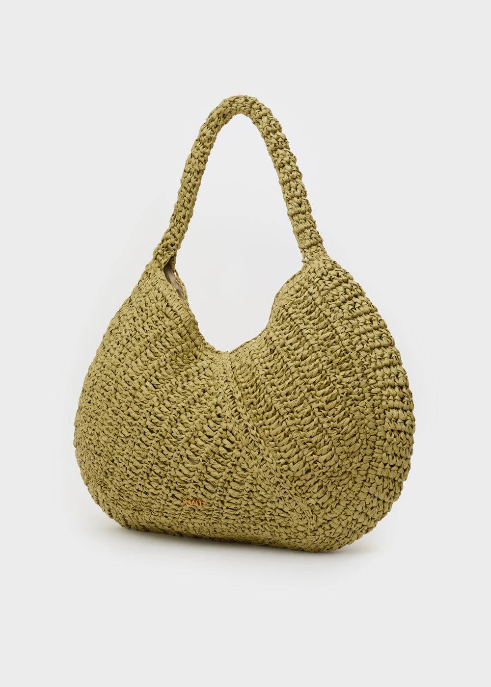 Nalí OLGA SHOULDER BAG IN RAFFIA + COLORS 2025