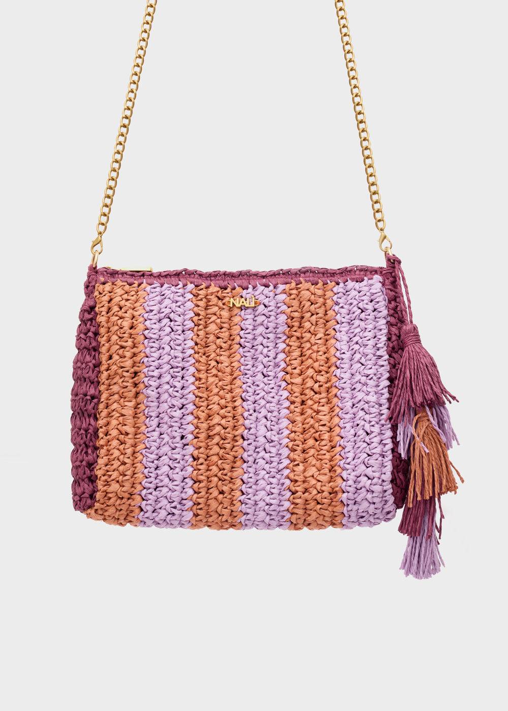 Nalí NANA POUCH IN RAFFIA + COLORS Italia