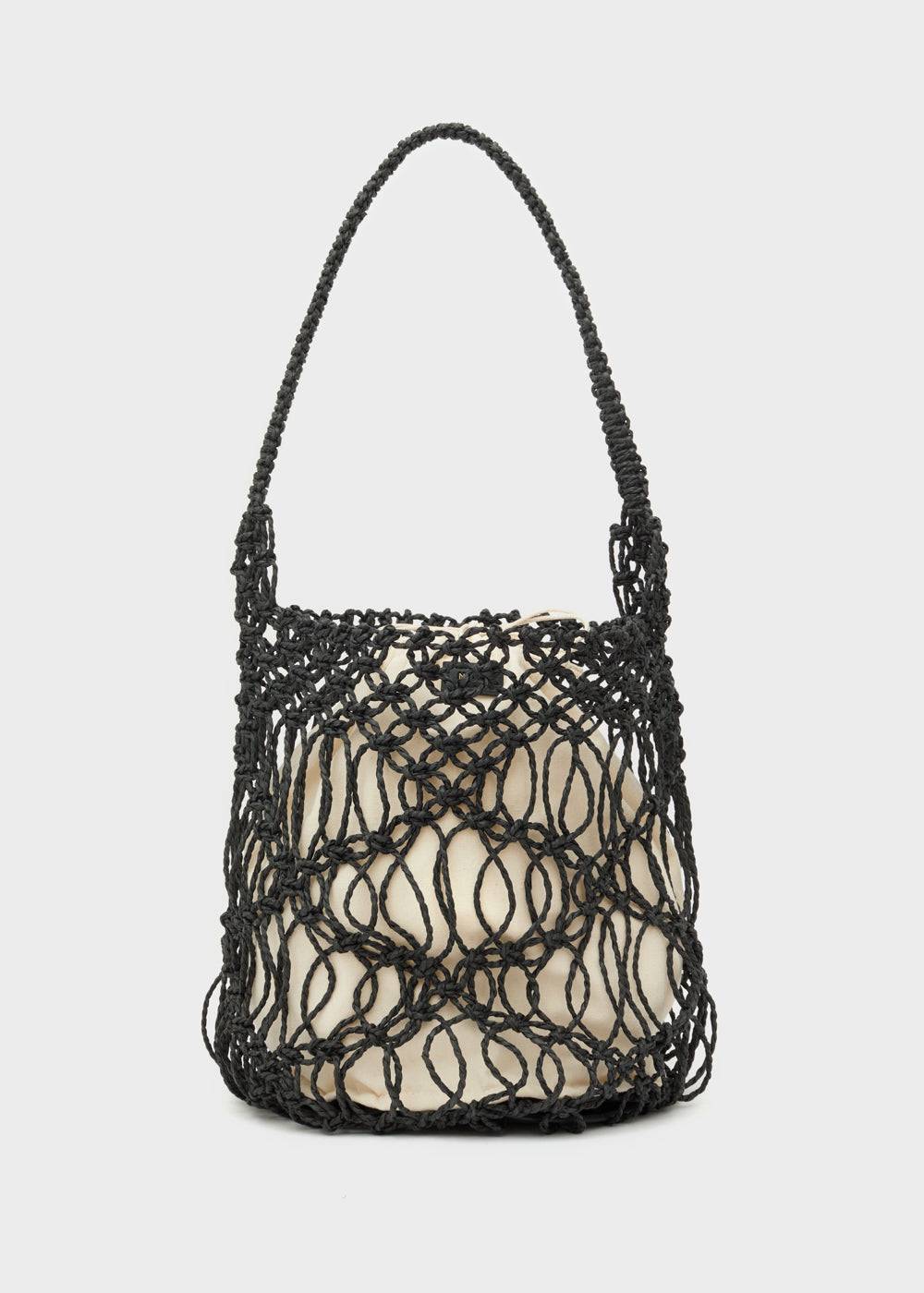Nalí SYLVIA BUCKET BAG IN RAFFIA + COLORS Spedizione Gratuita