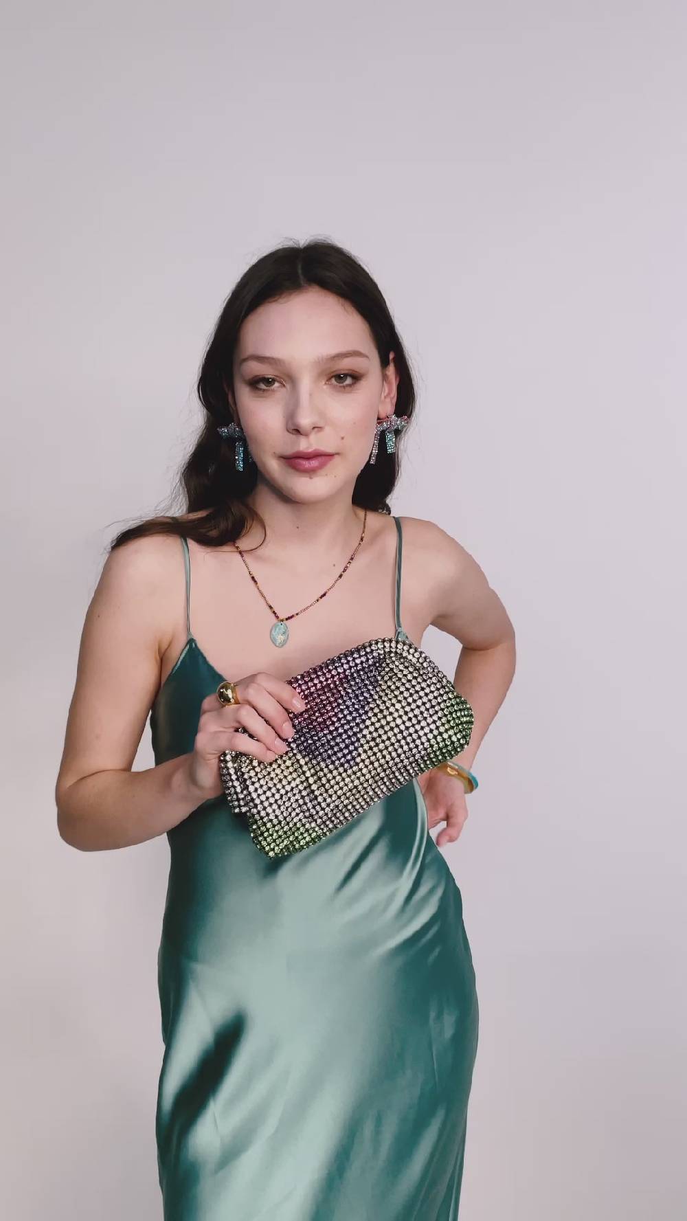 Nalí SPARK ARROW POCHETTE W/ MULTI STONES Affare Del Giorno
