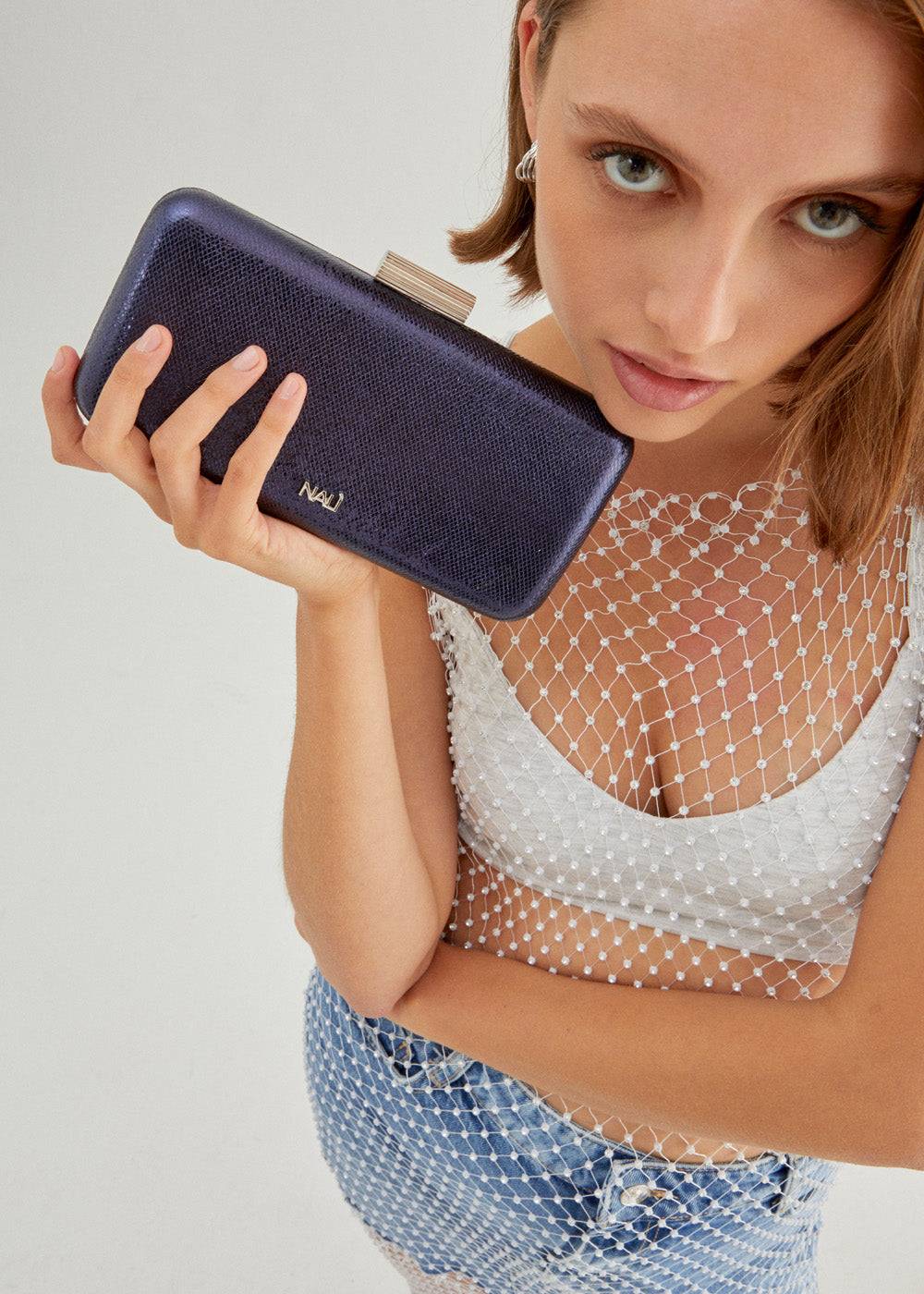 Nalí NADINE CLUTCH IN METALLIC + COLORS Economico