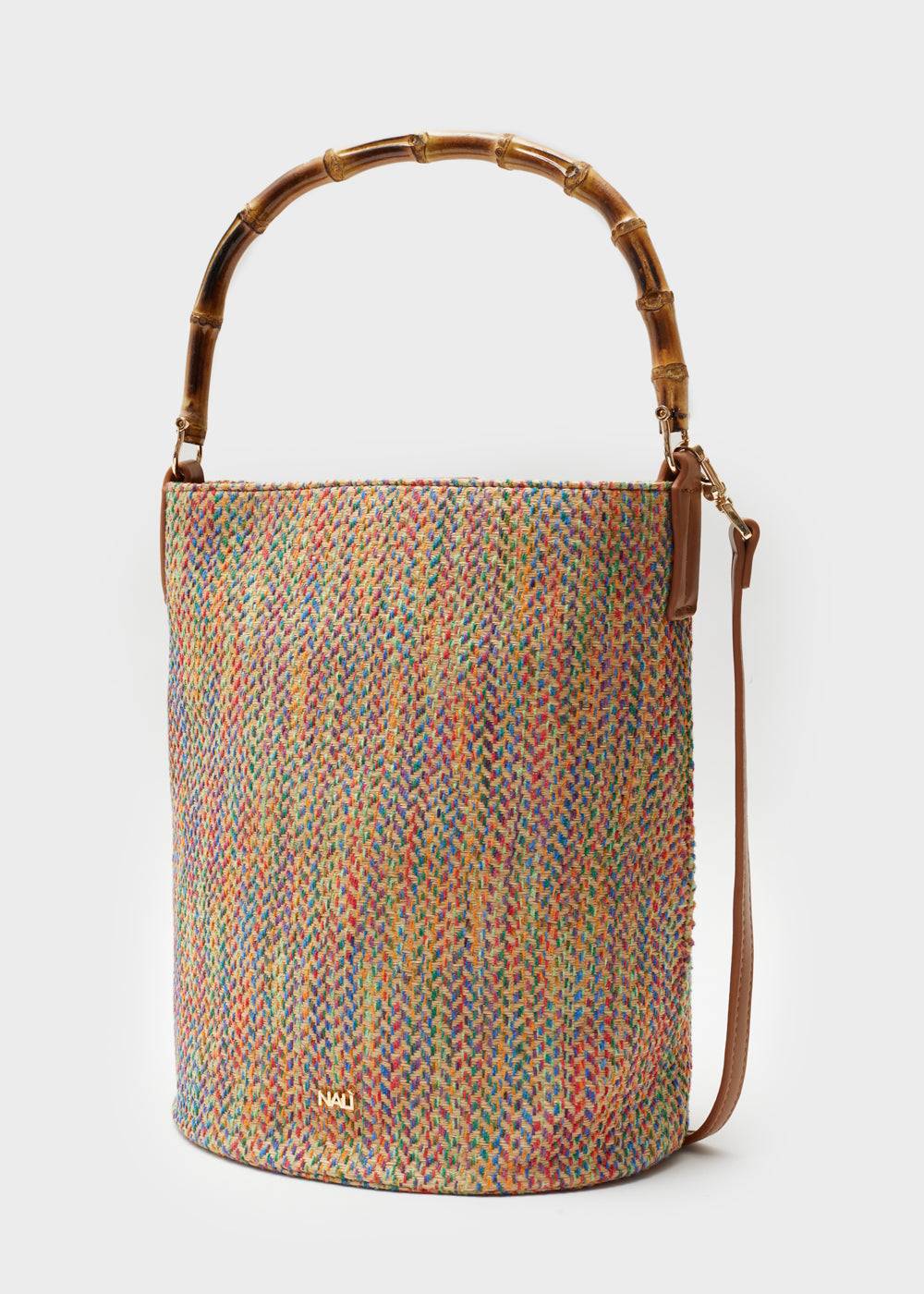 Nalí WENDY BUCKET BAG BAMBOO HANDLE + COLORS Saldi