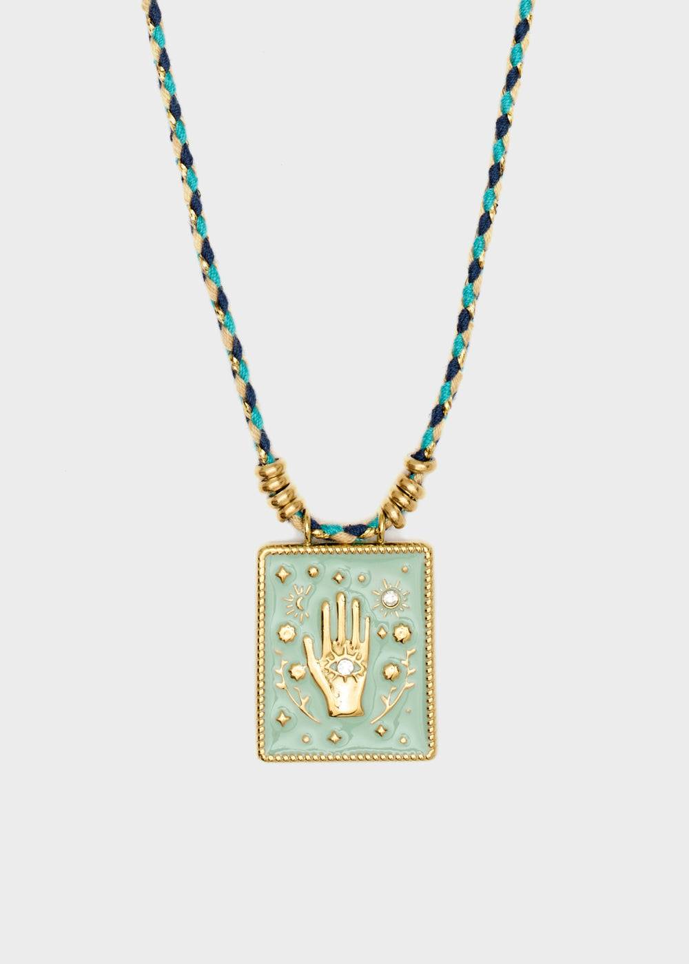 Nalí HAND NECKLACE W/ CORD + PENDANT + COLORS Hotsell