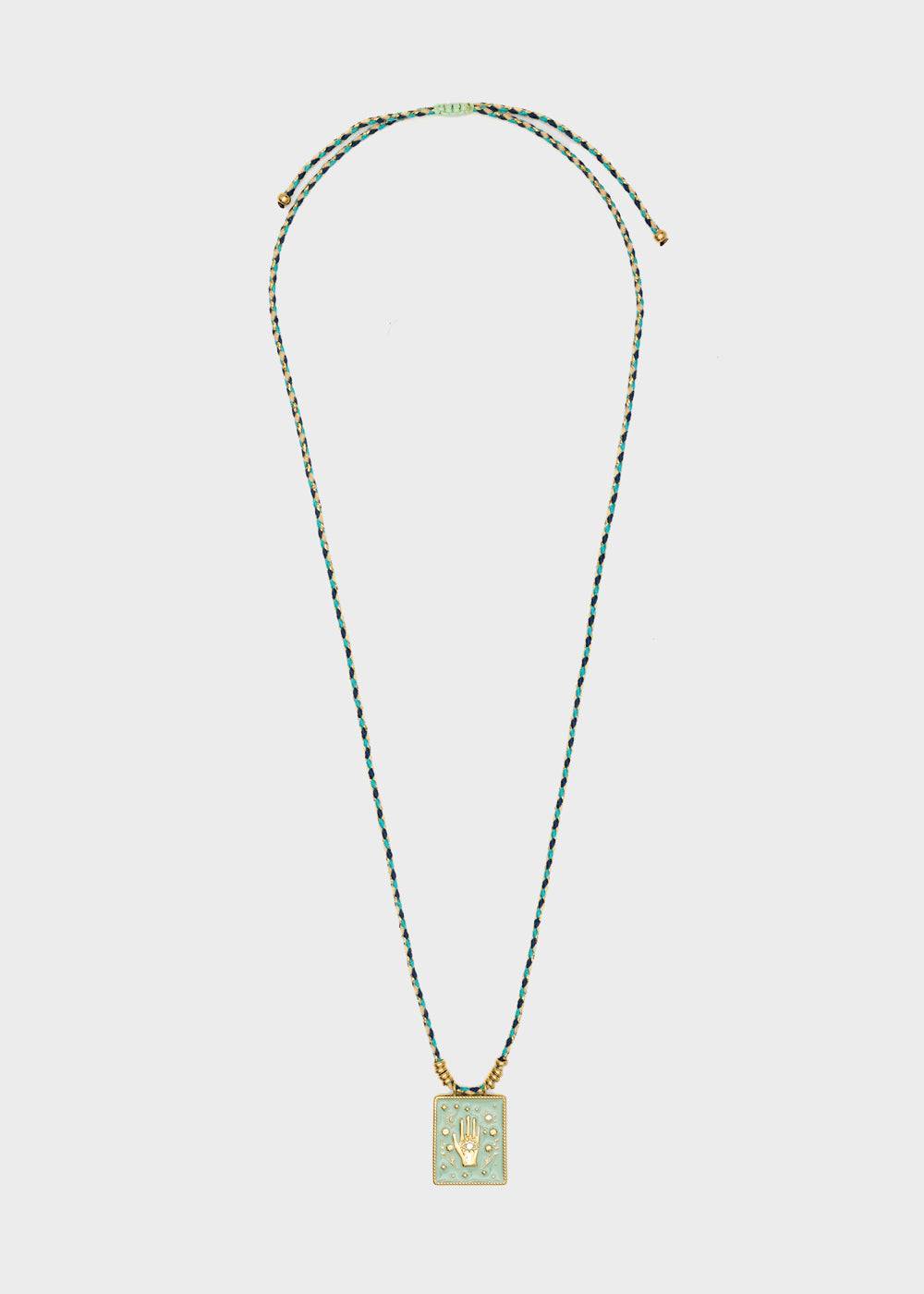 Nalí HAND NECKLACE W/ CORD + PENDANT + COLORS Hotsell