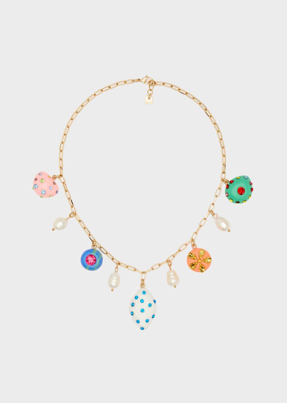 Nalí NECKLACE W/ MULTICOLOR RESIN ELEMENTS Saldi Di Fabbrica