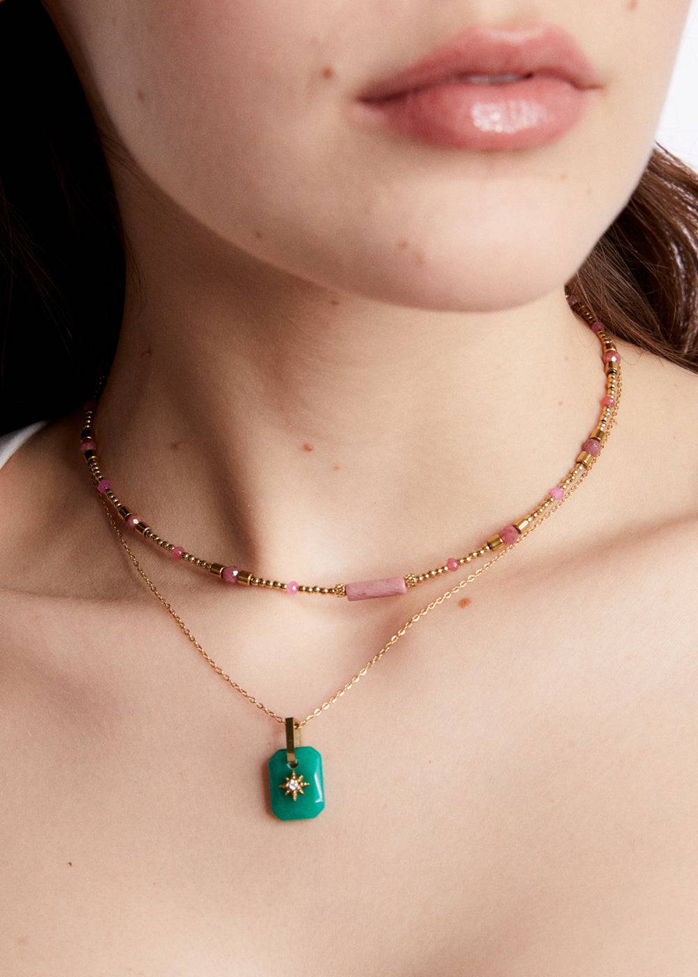 Nalí JOSY S.STEEL NECKLACE W/STONES + COLORS I Più Venduti