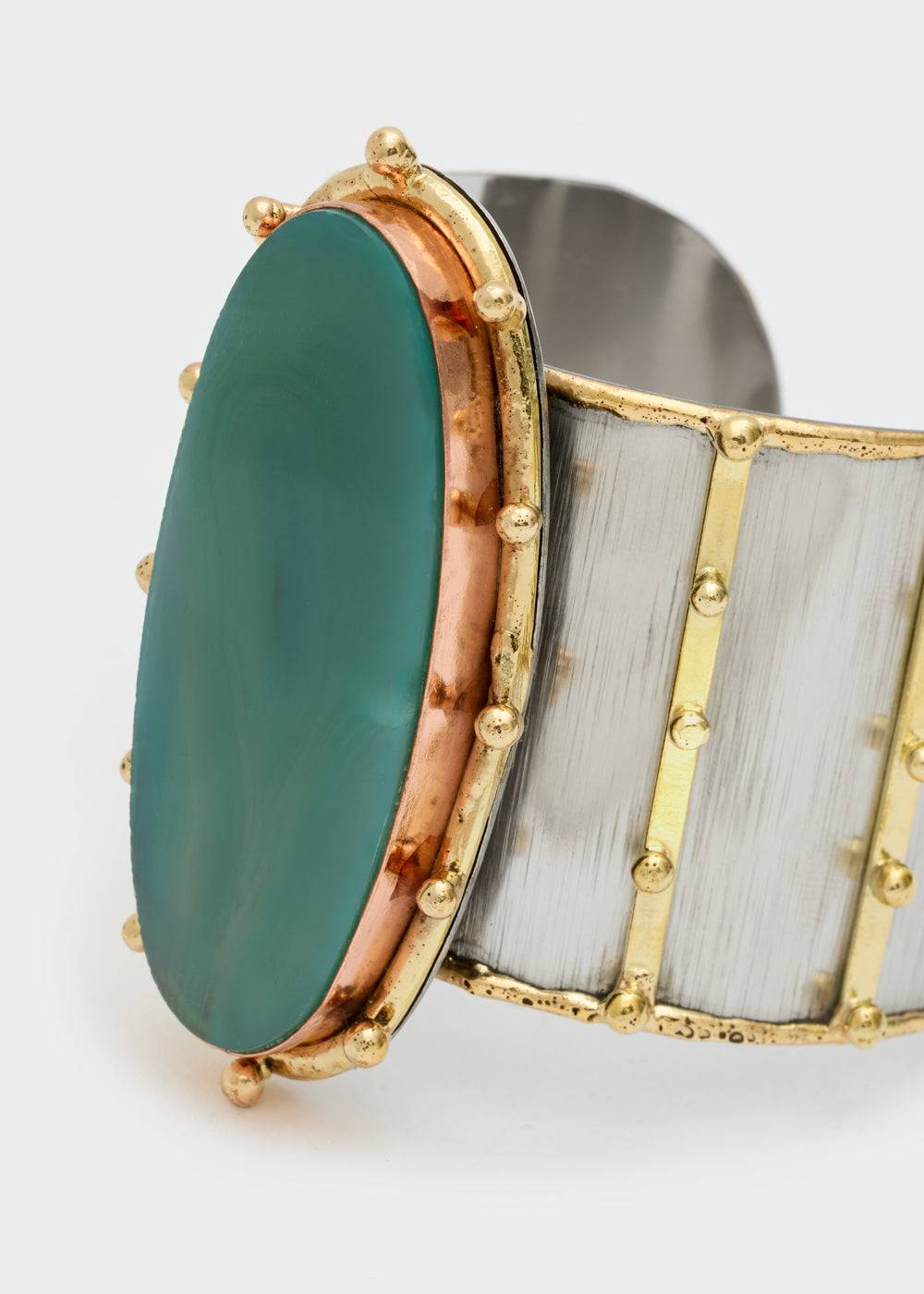 Nalí BANGLE BRACELET W NATURAL STONE + COLORS Moda