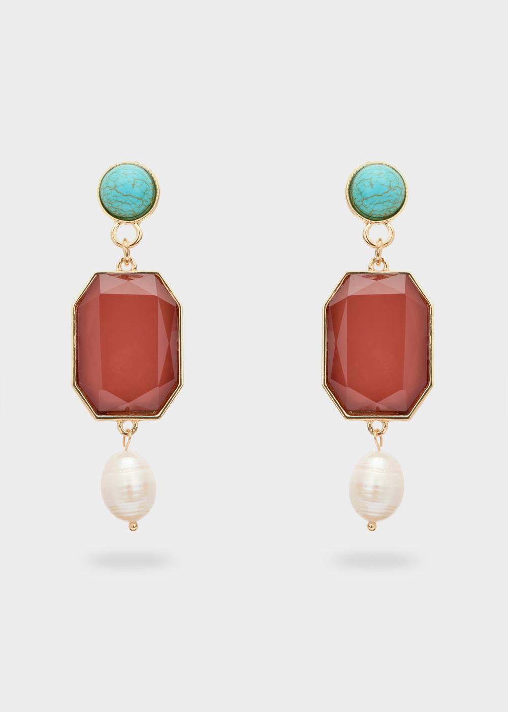 Nalí BRINA EARRINGS WITH PENDANT + COLORS Vendita