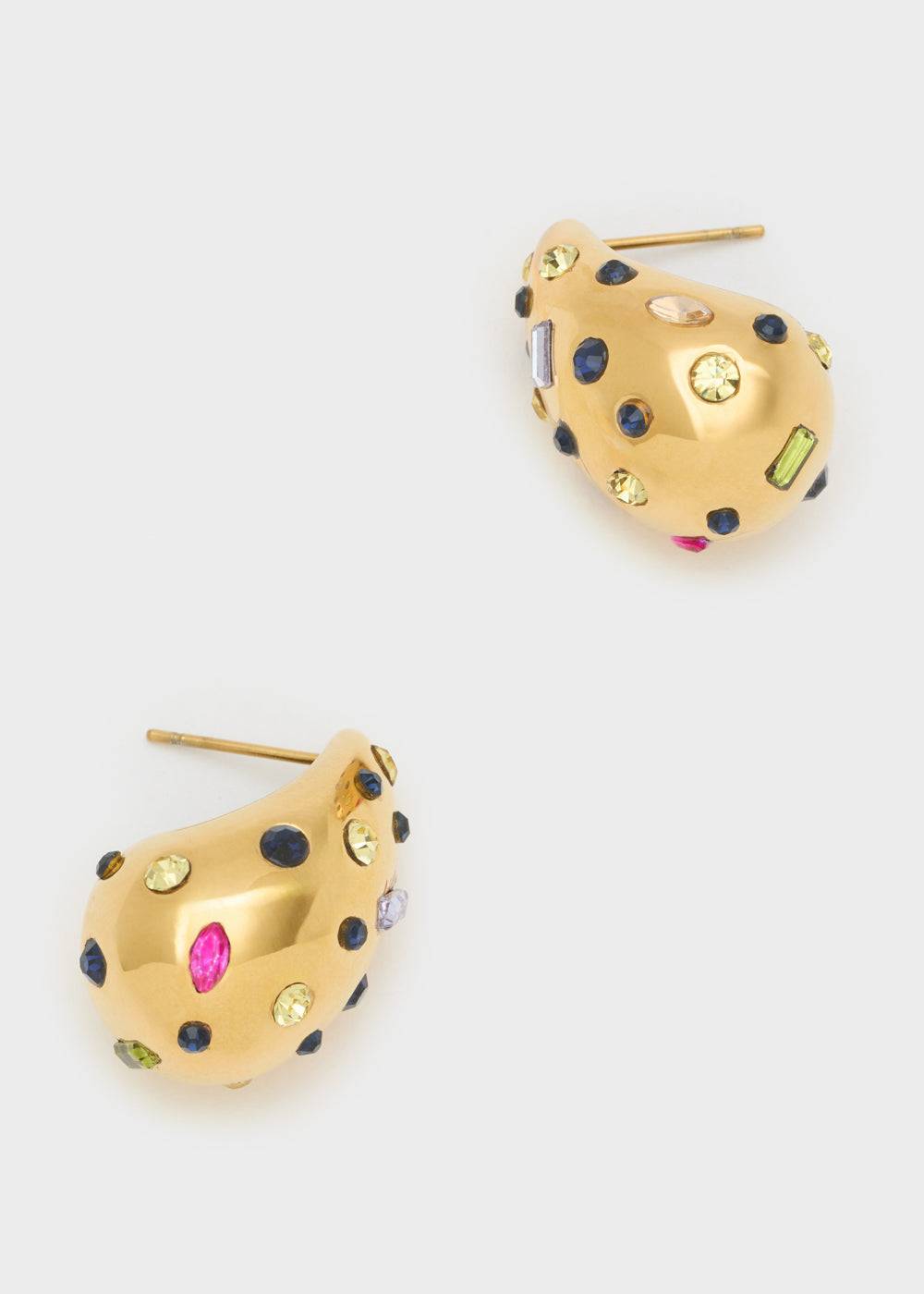 Nalí LEXY EARRINGS W/ CLEAR STONES 14KT G.P. + COLORS Acquista Ora
