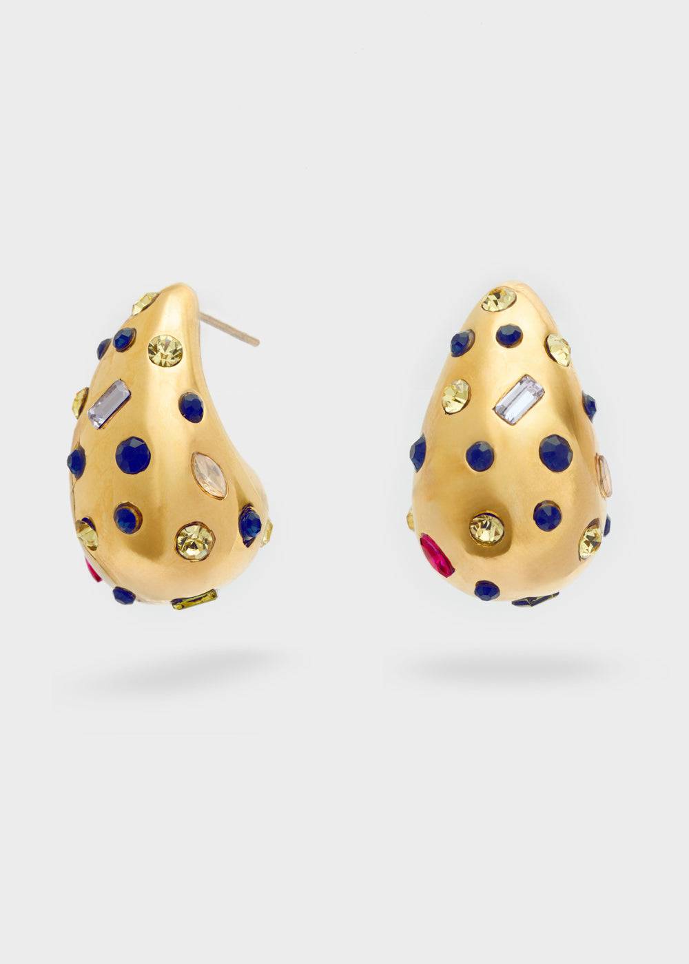 Nalí LEXY EARRINGS W/ CLEAR STONES 14KT G.P. + COLORS Acquista Ora