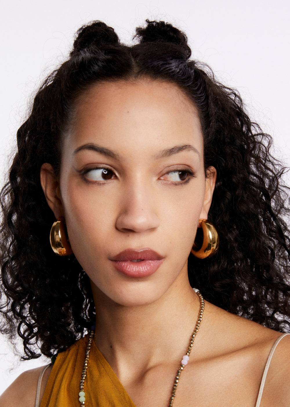 Nalí BIBI CHUNKY EARRINGS S.STEEL 14K G. PLAT. + COLORS Affare Del Giorno
