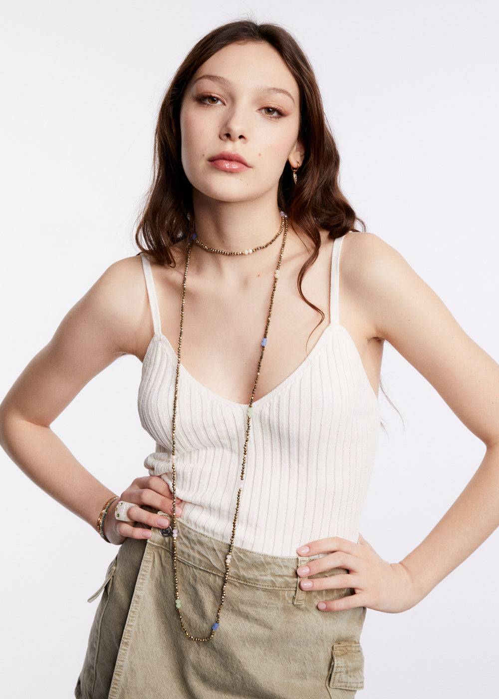 Nalí AURA LONG NECKLACE W/ BEADS + COLORS Prezzo Ridotto