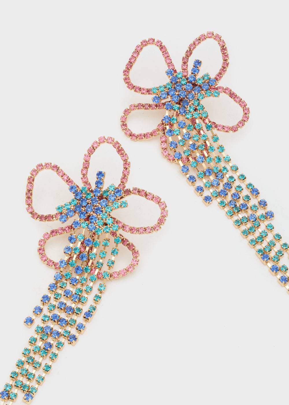 Nalí OVERSIZE FLOWER EARRINGS W/ MULTI STONES Online