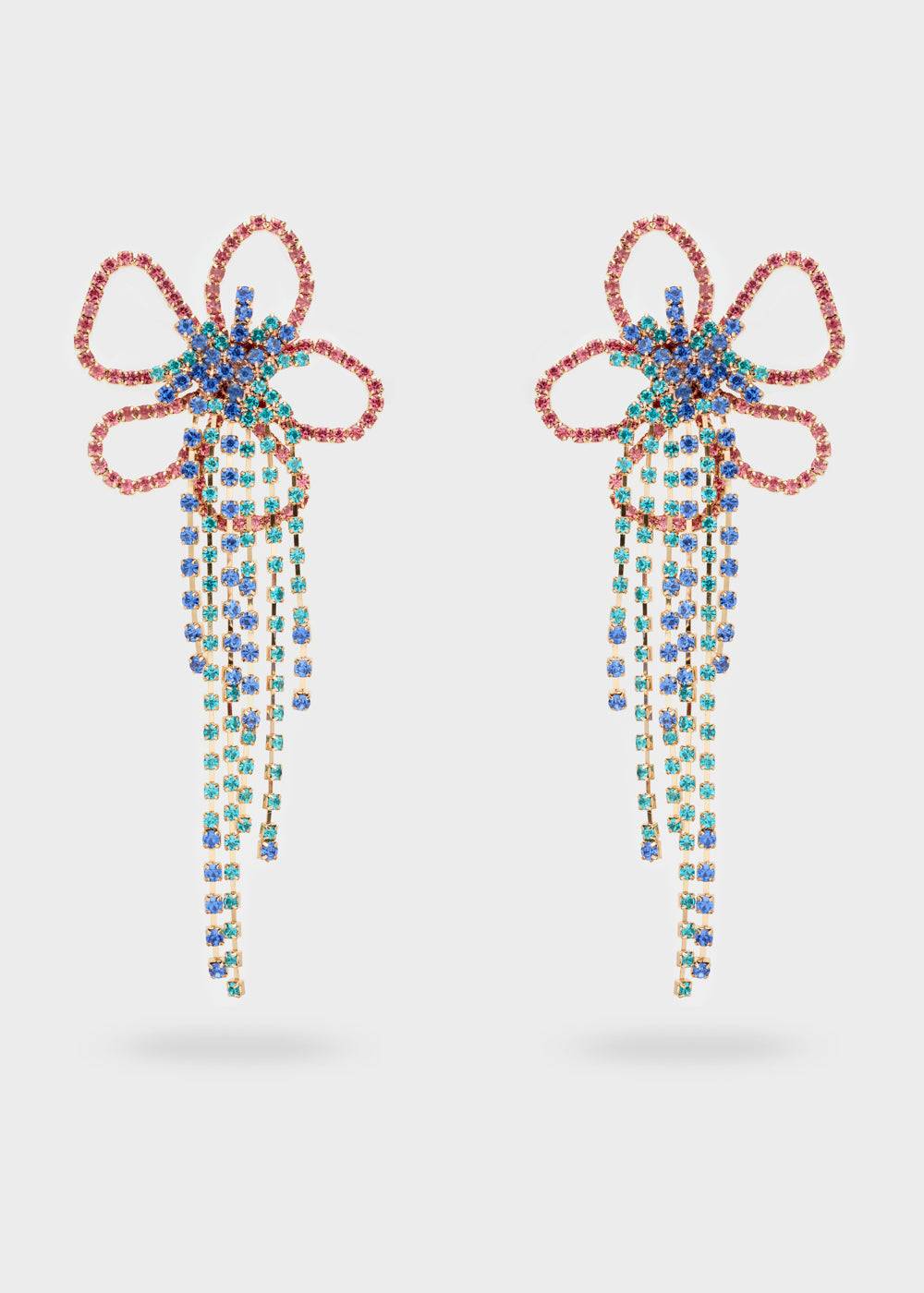 Nalí OVERSIZE FLOWER EARRINGS W/ MULTI STONES Online