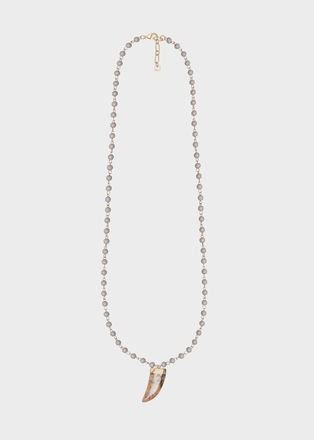 Nalí LONG NECKLACE W/ GRAY SPHERES AND HORN CHARM Vendite stagionali