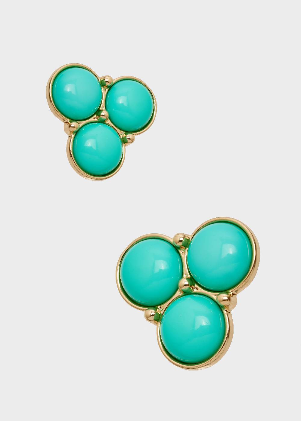 Nalí LIPA EARRINGS IN GREEN RESIN AND GOLD Vendita calda