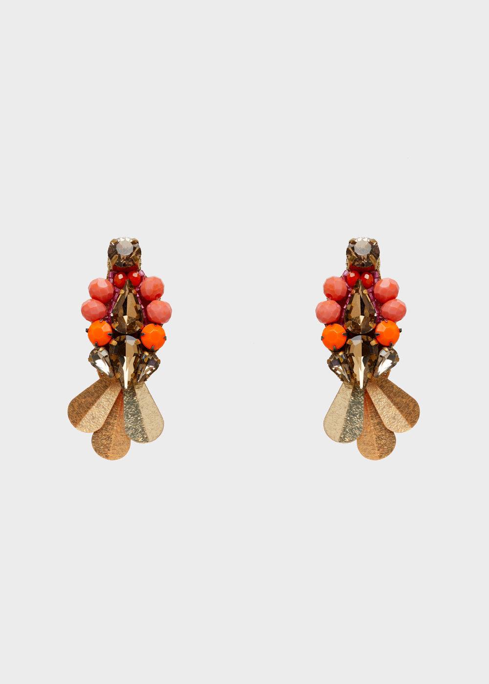 Nalí ALLY LONG EARRINGS WITH ORANGE PAILLETTES Online