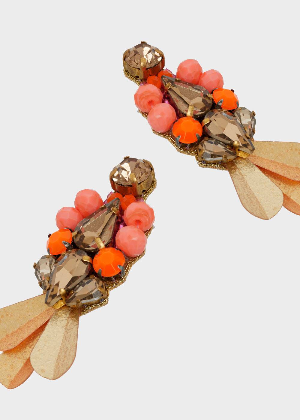 Nalí ALLY LONG EARRINGS WITH ORANGE PAILLETTES Online