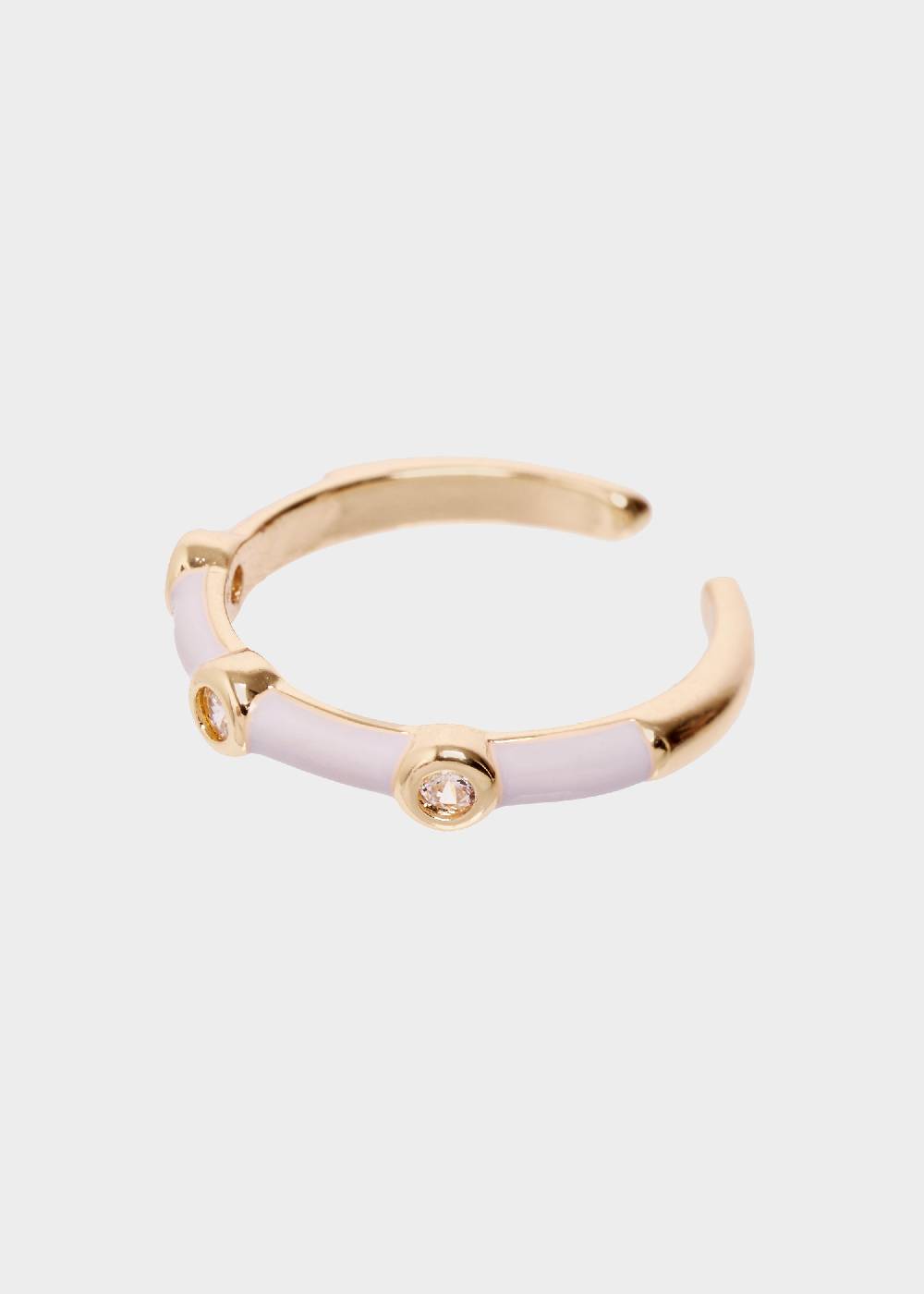 Nalí DEVON ENAMEL RING LILAC WITH ZIRCONS Saldi