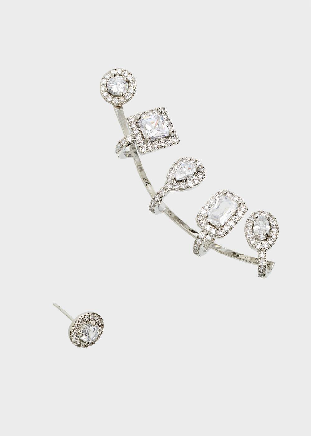 Nalí SILVER EARCUFF WITH CRYSTALS Hotsell