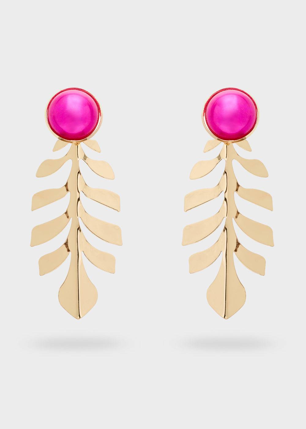 Nalí SANTORINI LONG EARRINGS W/ PEARL + COLORS Moda