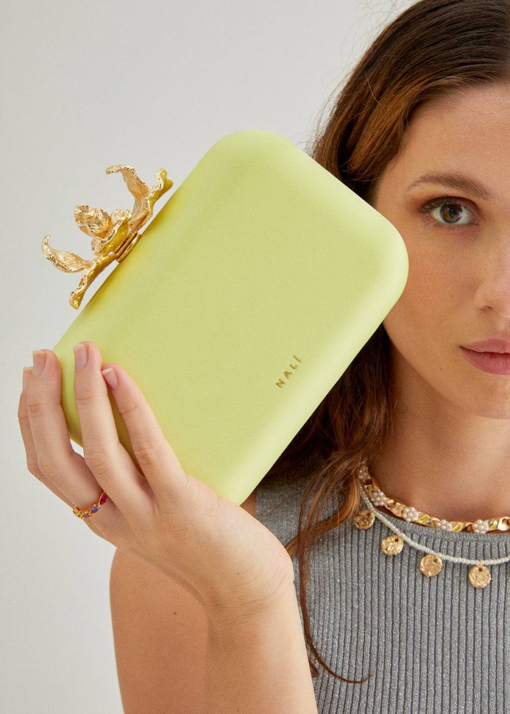 Nalí FIORE CLUTCH IN NYLON + COLORS Qualità
