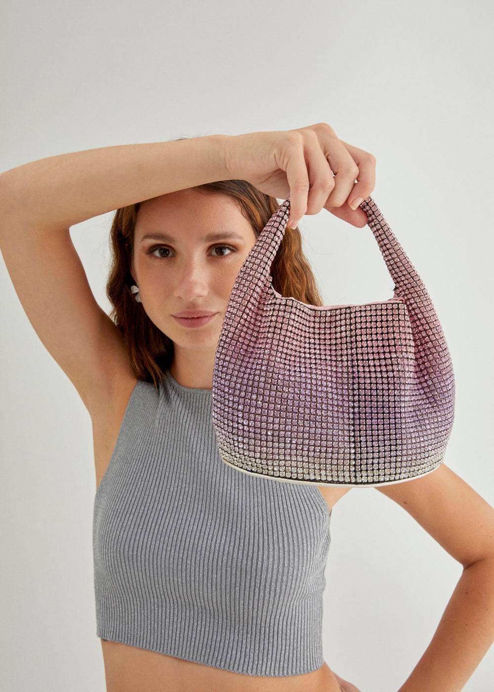 Nalí SHINY SHOULDER BAG W/ STONES + COLORS Promozione