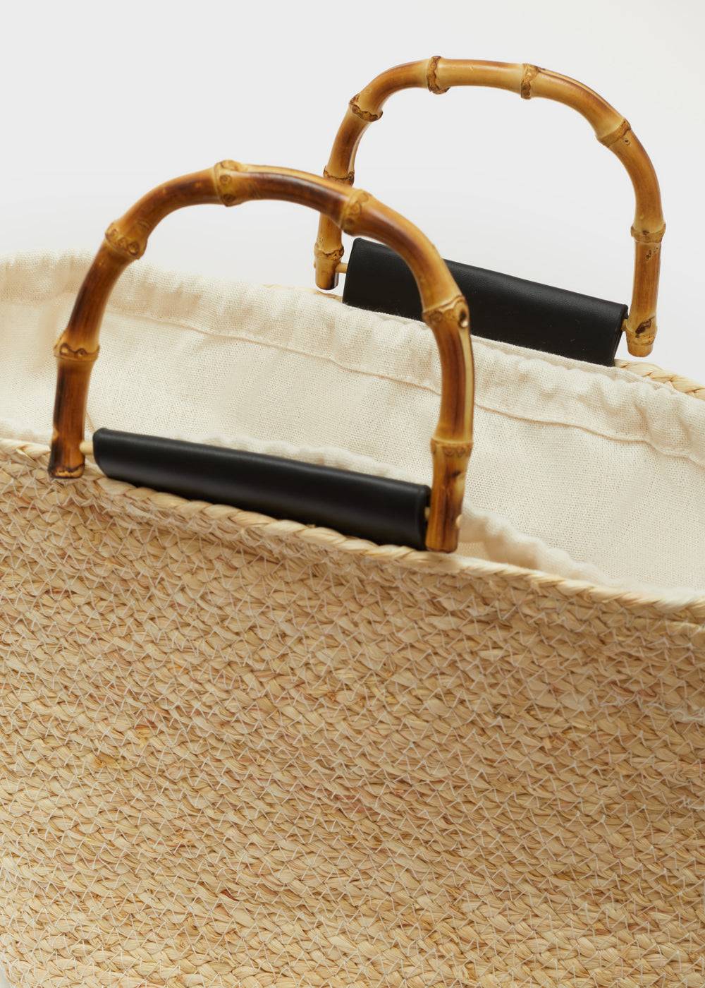 Nalí STRAW BASKET BAG WITH HANDLES Offerte