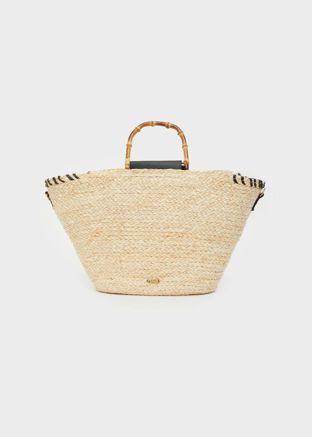 Nalí STRAW BASKET BAG WITH HANDLES Offerte