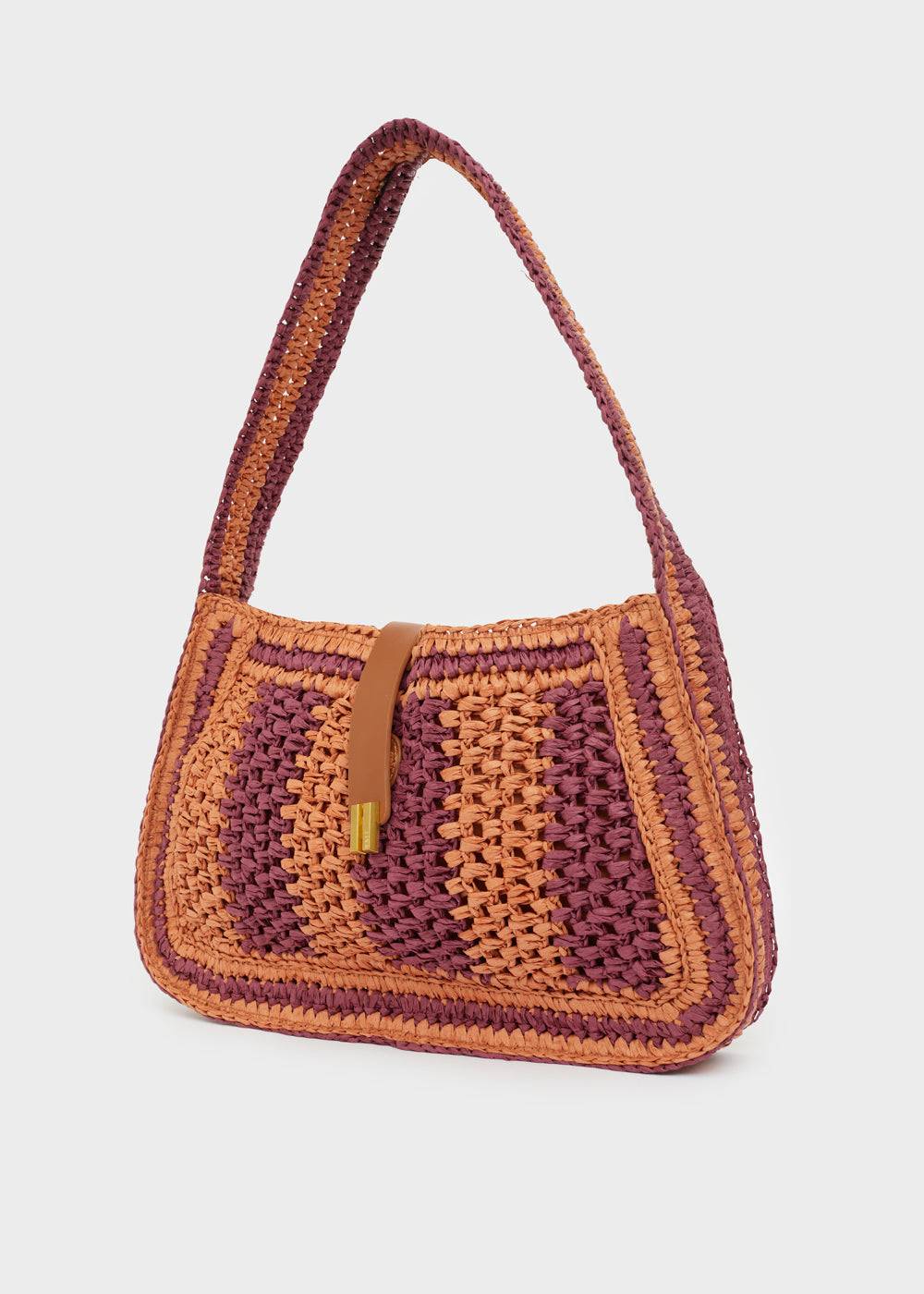 Nalí GIADA SHOULDER BAG ORANGE/BORDEAUX Hotsell