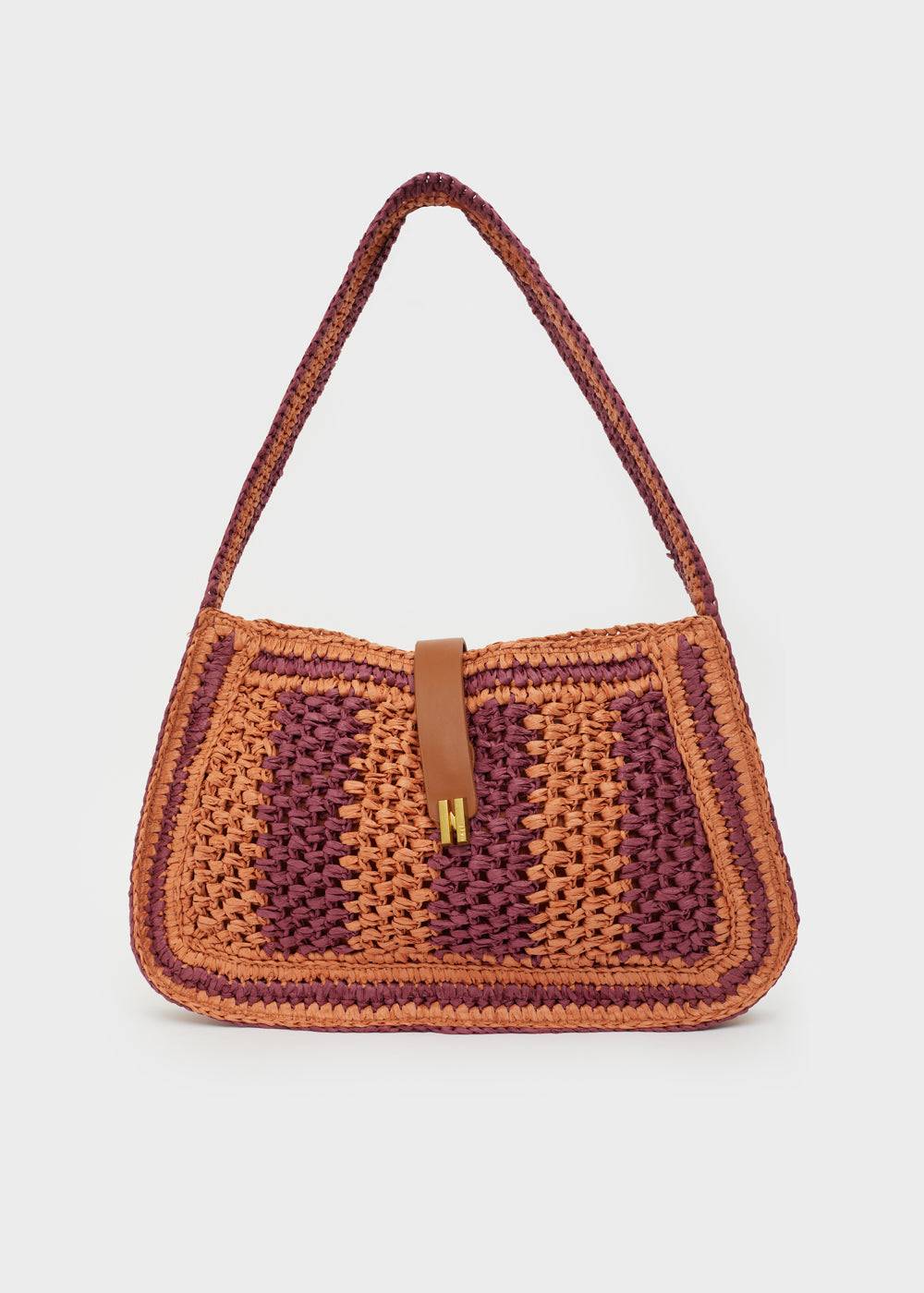 Nalí GIADA SHOULDER BAG ORANGE/BORDEAUX Hotsell