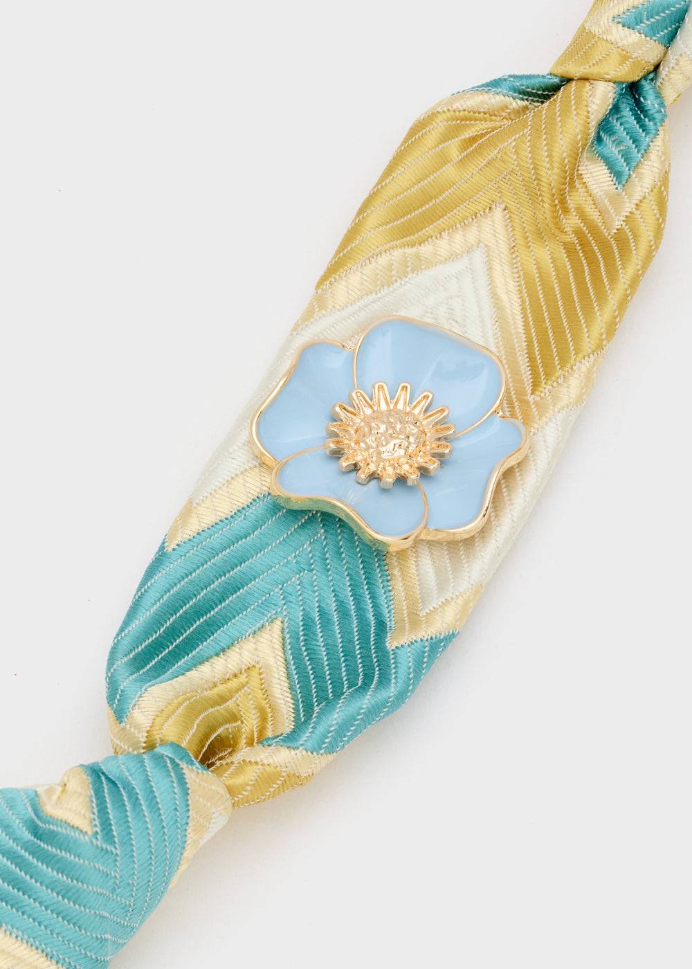 Nalí FABRIC BRACELET WITH L.BLUE FLOWER Saldi Di Fabbrica