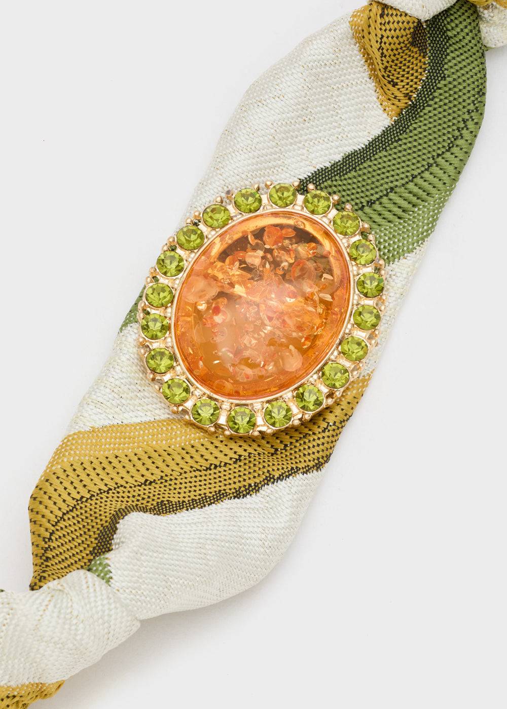 Nalí FABRIC BRACELET W/ ORANGE OVAL ELEMENT I Più Venduti