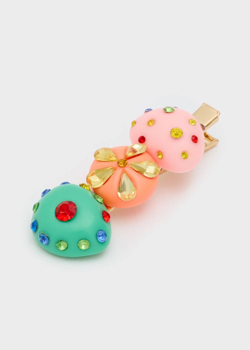 Nalí MULTICOLOR RESIN HAIR BARRETTE Vendite Flash