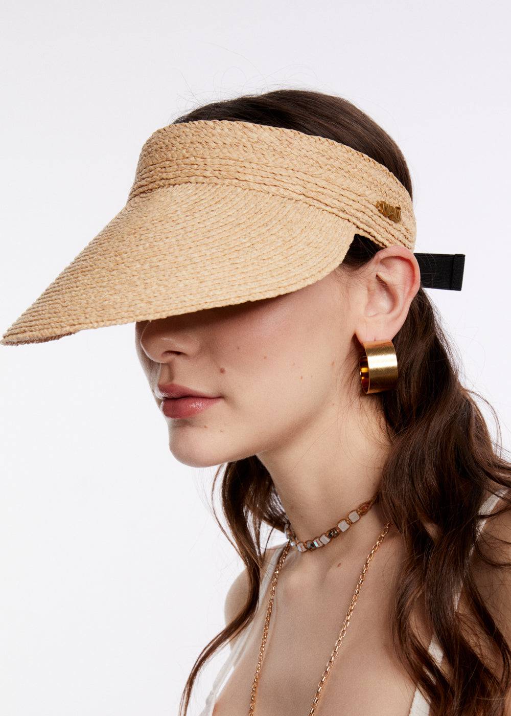 Nalí VISOR HAT IN NATURAL RAFFIA In Saldo