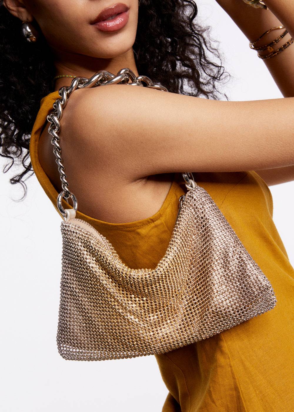 Nalí RAINBOW SHOULDER BAG W/ STONES + COLORS Italia