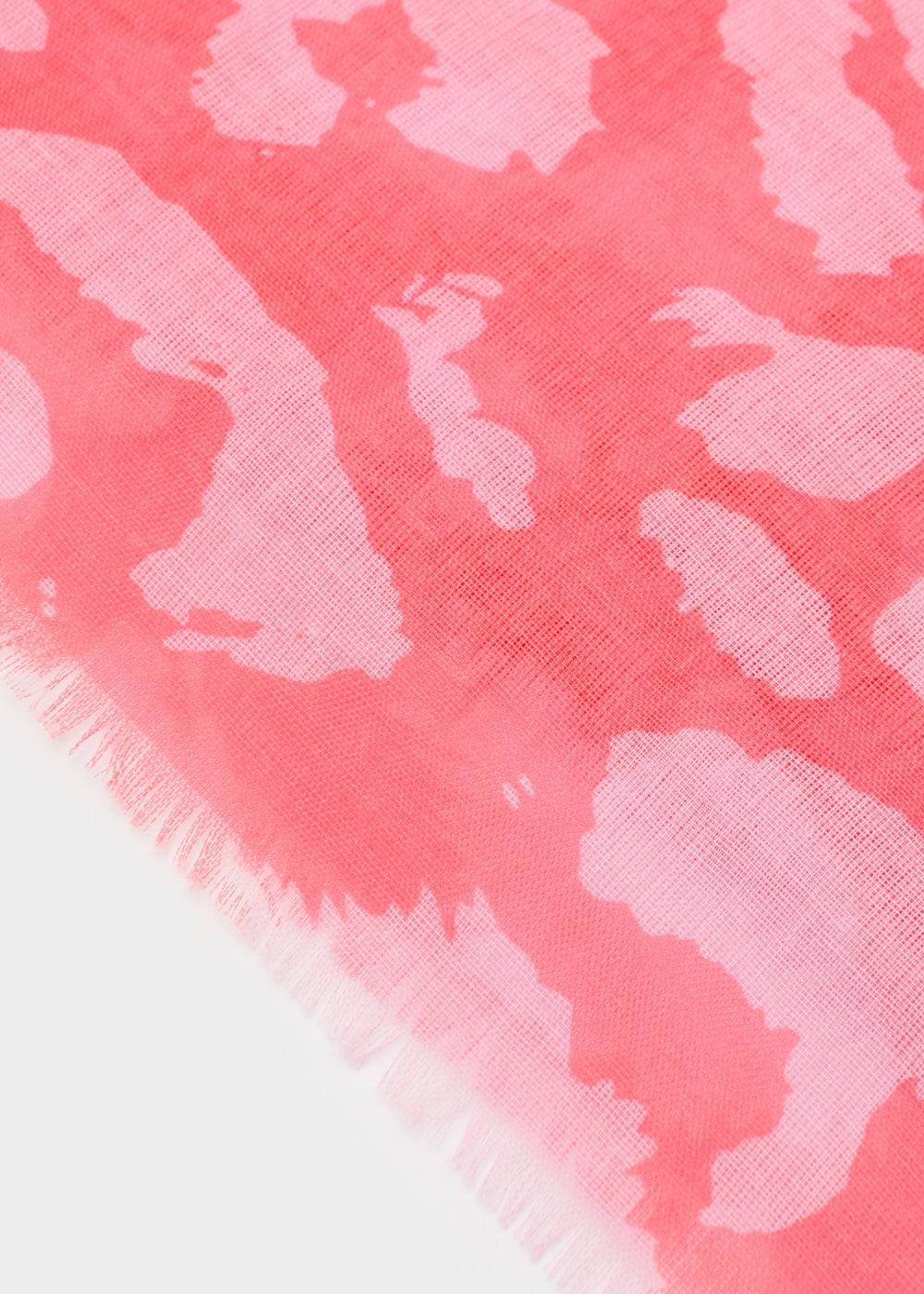 Nalí SCARF W/ ORANGE+PINK PATTERN In Linea