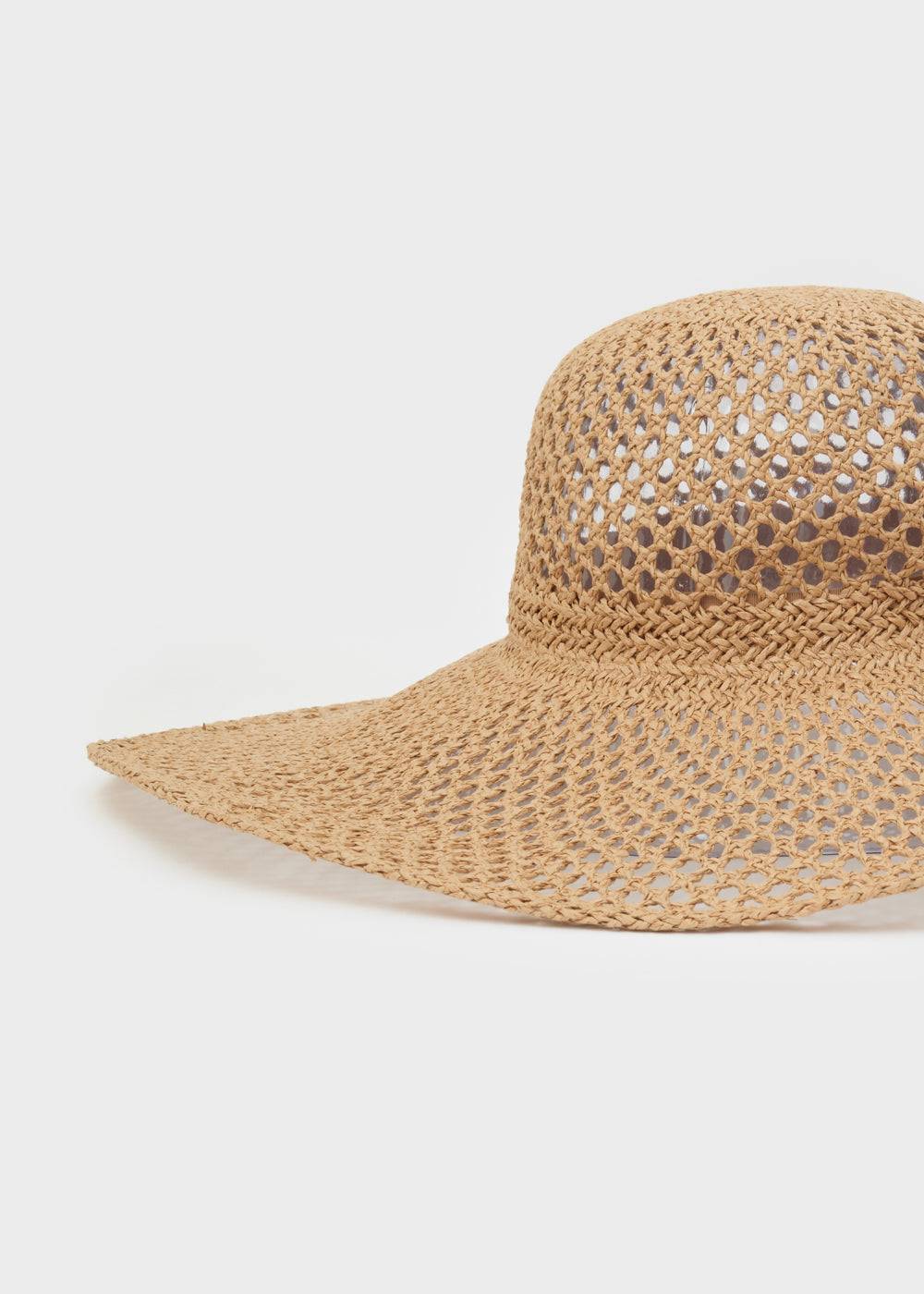 Nalí WIDE HAT IN RAFFIA BEIGE Nuovo