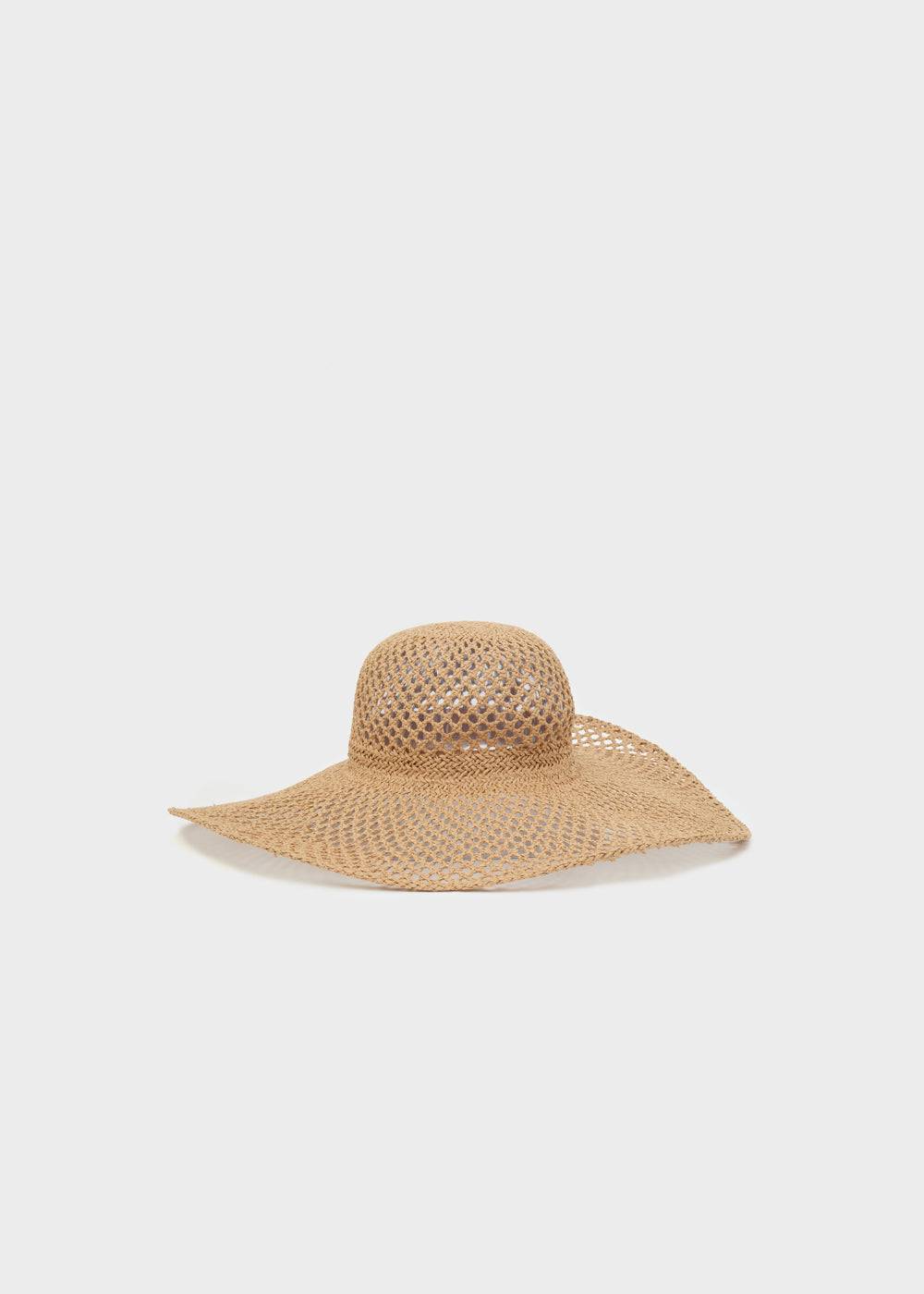 Nalí WIDE HAT IN RAFFIA BEIGE Nuovo