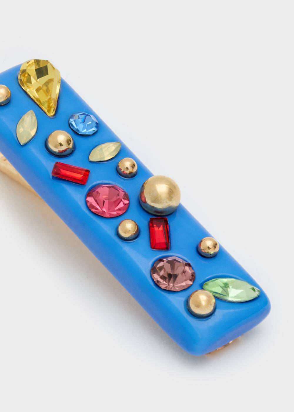 Nalí BLUE RESIN HAIR BARRETTE W/ STONES Vendita
