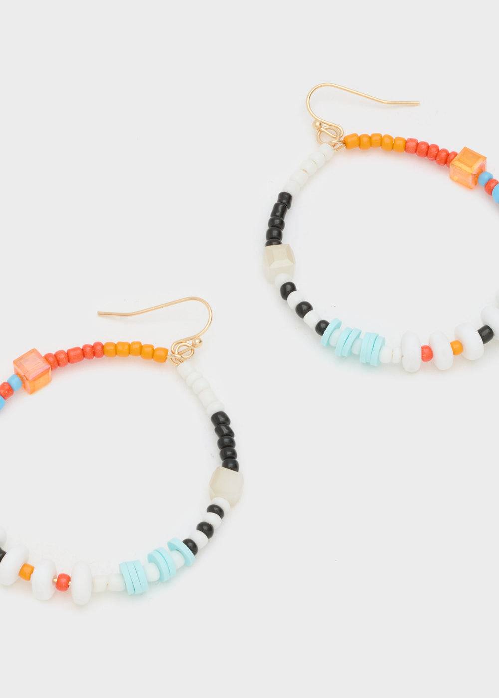Nalí HOOP EARRINGS W/ MULTICOLOR BEADS Promozione