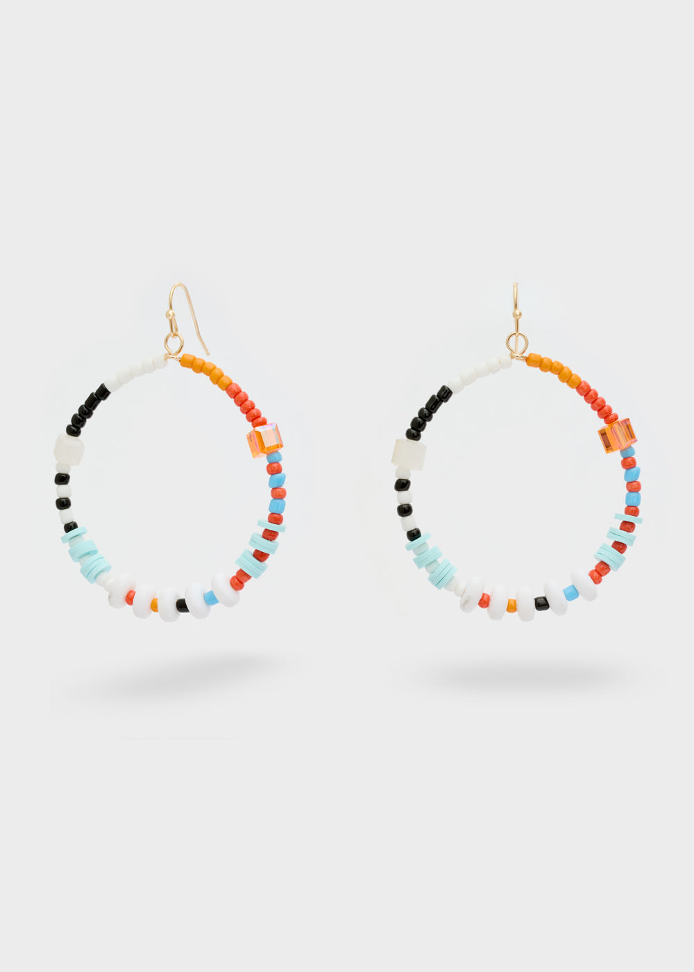 Nalí HOOP EARRINGS W/ MULTICOLOR BEADS Promozione