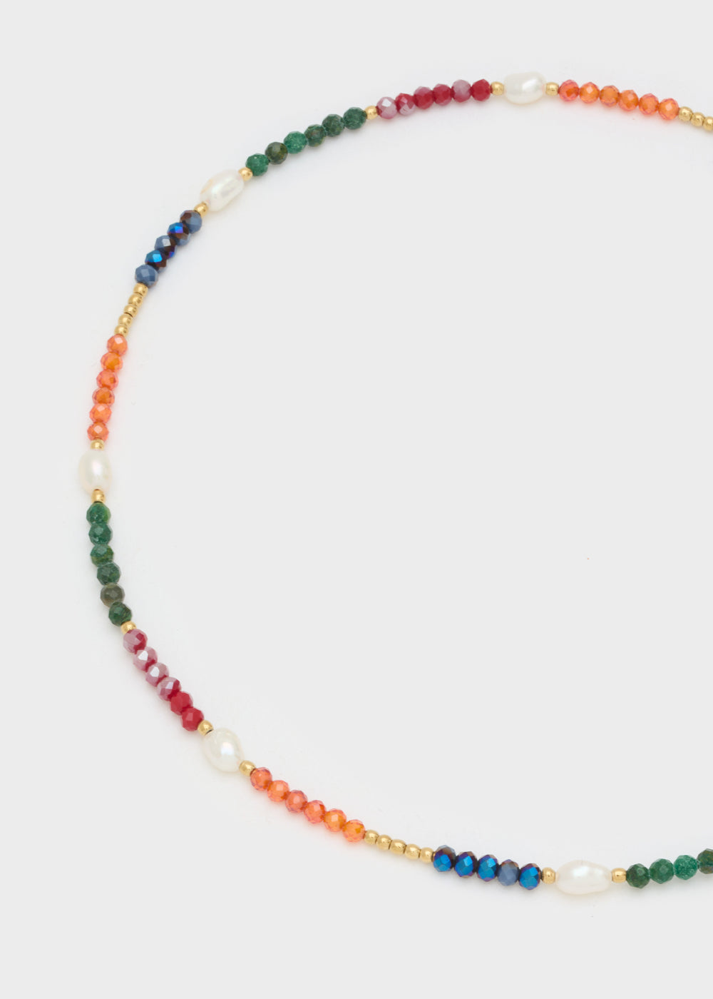 Nalí S.STEEL NECKLACE W/ NATURAL STONES MULTI Acquista Ora